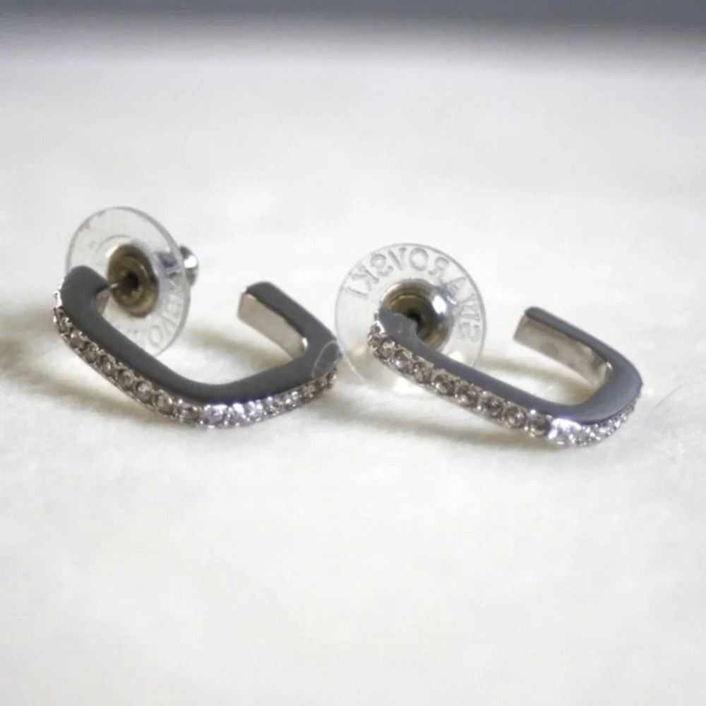 Swarovski‎ Ilana Crystal Rounded Square Earrings